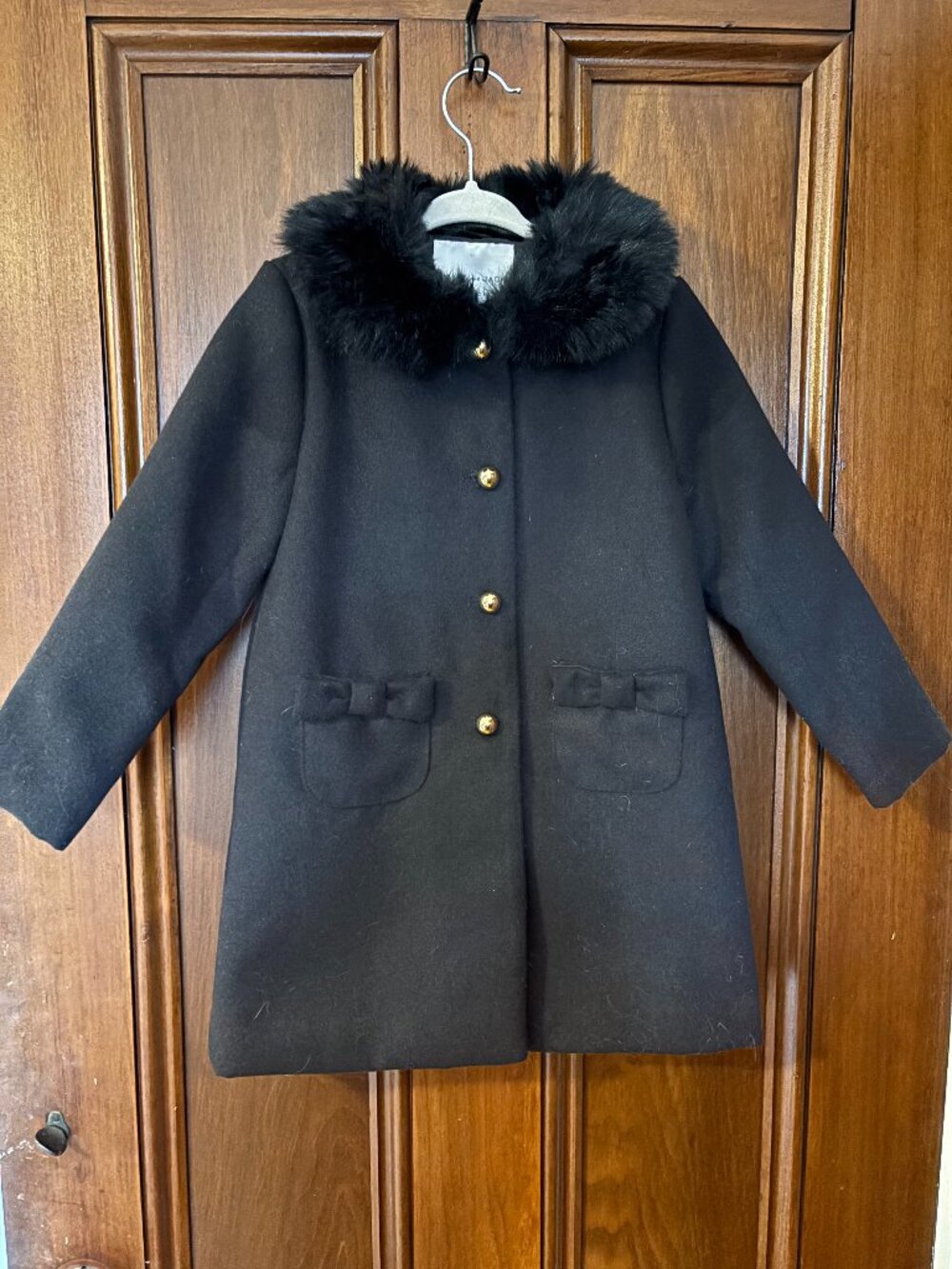 Janie and Jack Black Pea Coat size 3-4